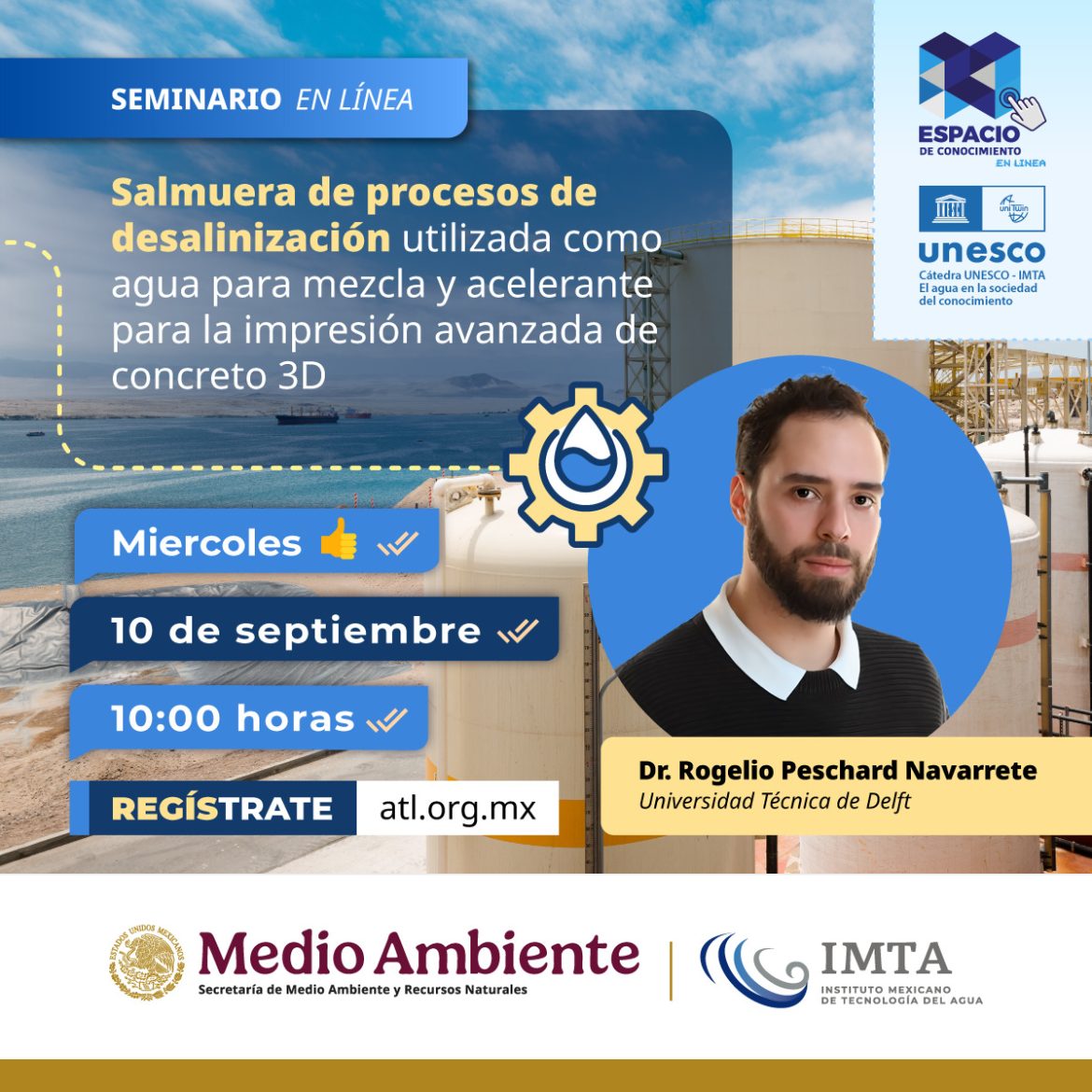 Salmuera de procesos de desalinización utilizada como agua para mezcla y acelerante para la impresión avanzada de concreto 3D